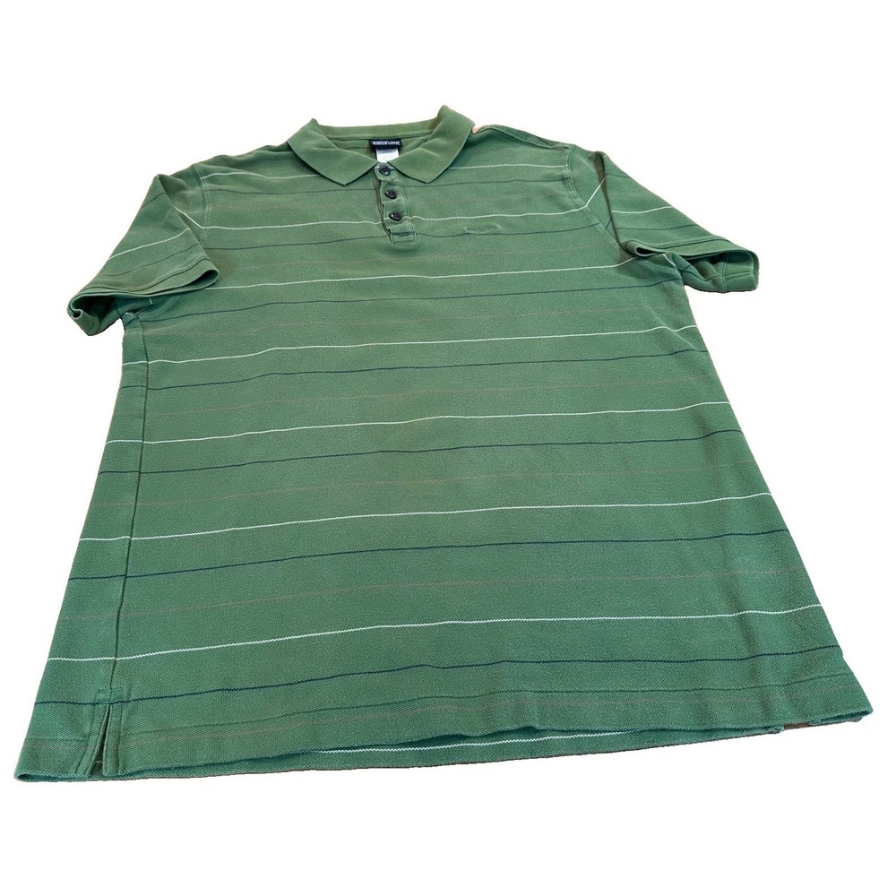 Patagonia Polo Shirt Mens Striped 100% Organic Cotton Short Sleeve Size‎ M